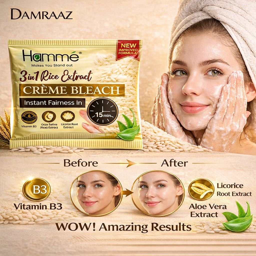 Hammé 3 in 1 Rice Extract Crème Bleach